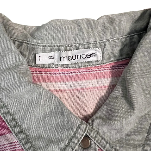 Maurice’s Button Down Southwest Metal Accent Shirt - Picture 3 of 6